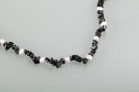 Lot 1235 - PEARL AND HARDSTONE SAUTOIR NECKLACE BY...
