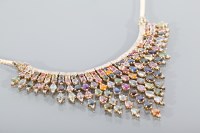 Lot 1247 - IMPRESSIVE MULTI SAPPHIRE SET NECKLACE of...
