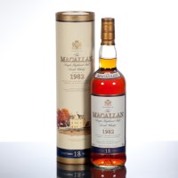 Lot 1246 - THE MACALLAN 1982 18 YEAR OLD Single Highland...