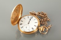 Lot 1056 - EIGHTEEN CARAT GOLD PAIR CASED POCKET WATCH...