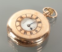 Lot 1060 - ROLEX NINE CARAT GOLD HALF HUNTER POCKET WATCH...