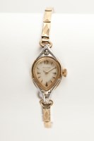 Lot 1068 - LADY'S BULOVA WRIST WATCH the dial with arabic...