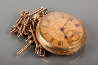 Lot 1561 - VICTORIAN EIGHTEEN CARAT GOLD OPEN FACED...