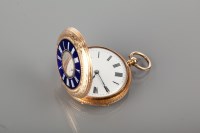 Lot 1575 - LADY'S LATE NINETEENTH CENTURY HALF HUNTER FOB...