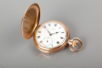 Lot 1580 - GOLD PLATED FULL HUNTER POCKET WATCH the dial...