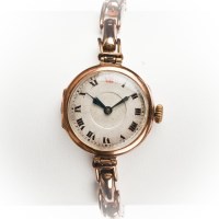 Lot 1584 - LADY'S NINE CARAT GOLD WRIST WATCH