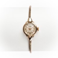 Lot 1590 - LADY'S NINE CARAT GOLD MAJEX WRIST WATCH the...