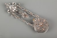 Lot 1606 - UNUSUAL SILVER PAIR CASED FOB WATCH the dial...