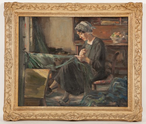 Lot 1489 - RALPH W. HAY (SCOTTISH fl.1920s), MENDING THE...
