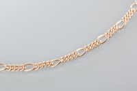 Lot 1747 - GOLD FIGARO CHAIN hallmarked for nine carat...