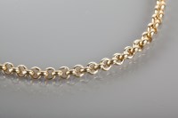 Lot 1753 - NINE CARAT GOLD BELCHER LINK CHAIN marked 375...