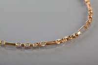 Lot 1806 - NINE CARAT GOLD CHAIN with two link sizes, 11.5g