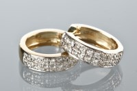 Lot 1815 - PAIR OF DIAMOND SET EARRINGS each in the form...