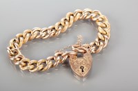 Lot 1828 - EARLY TWENTIETH CENTURY NINE CARAT GOLD CURB...