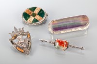 Lot 1829 - GROUP OF FOUR SCOTTISH BROOCHES one set with...