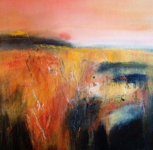 Lot 1804 - MAY BYRNE, SETTING SUN oil on board, signed...