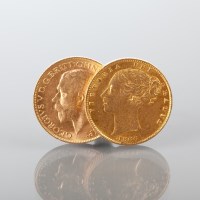Lot 1506 - TWO SOVEREIGNS DATED 1866 AND 1927