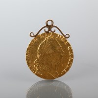 Lot 1507 - GEORGE III SPADE GUINEA DATED 1793 soldered...