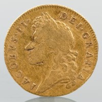 Lot 1516 - JAMES II GUINEA DATED 1687 obverse with second...
