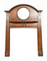 Lot 724 - ARTS AND CRAFTS OAK FIRE SURROUND of arched...