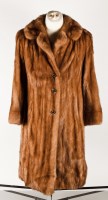 Lot 740 - LADY'S TOPAL MINK FUR COAT single-breasted and...