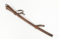 Lot 819 - LEATHER CAVALRY SWORD SCABBARD 95cm long