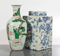 Lot 325 - CHINESE CERAMIC VASE AND CHINESE CERAMIC...