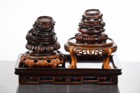 Lot 458 - COLLECTION OF CHINESE WOOD STANDS of various...