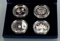 Lot 1536 - WESTMINSTER GROUP OF FOUR SILVER PROOF CROWNS...