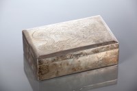 Lot 263 - 20TH CENTURY CHINESE SILVER CIGARETTE CASKET...