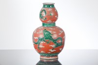 Lot 354 - CHINESE 19TH CENTURY DOUBLE GOURD VASE...