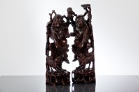 Lot 372 - PAIR OF CHINESE ROOTWOOD CARVINGS each...