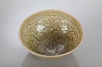 Lot 391 - FINE CHINESE CELADON YAZHOU FOOTED BOWL the...