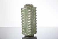 Lot 410 - CHINESE VASE of square form and with ribbed...