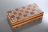Lot 442 - AFRICAN TRAVELLING CHESS SET c.1930s, complete...