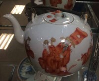 Lot 499 - CHINESE REPUBLIC PERIOD TEA POT with figures...