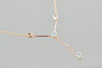 Lot 1627 - IMPRESSIVE EDWARDIAN AQUAMARINE SET NECKLET...