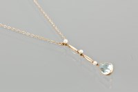 Lot 1637 - EDWARDIAN AQUAMARINE AND DIAMOND SET NECKLET...