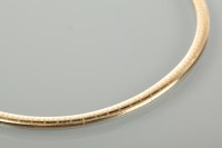 Lot 1649 - ITALIAN NINE CARAT GOLD FLAT LINK NECKLACE 5mm...