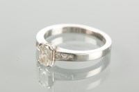 Lot 1651 - DIAMOND SOLITAIRE RING the radiant cut diamond...