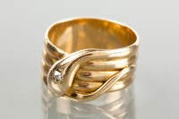 Lot 1661 - VICTORIAN STYLE DIAMOND SET SERPENT RING the...