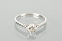 Lot 1672 - DIAMOND SOLITAIRE RING the brilliant cut...