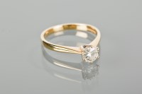 Lot 1674 - MOISSANITE SOLITAIRE RING AND PENDANT each set...