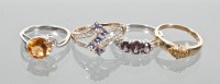 Lot 1730 - GROUP OF DIAMOND AND GEM SET RINGS one set...