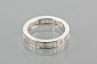 Lot 1747 - DIAMOND SET FULL ETERNITY RING with channel...