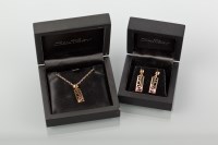 Lot 1759 - SHEILA FLEET AMETHYST PENDANT AND EARRINGS SET...