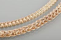 Lot 1812 - TWO NINE CARAT GOLD BRACELETS both marked 375,...