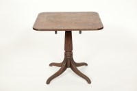 Lot 770 - REGENCY MAHOGANY TRIPOD TABLE with square snap...