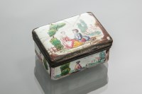 Lot 477 - LATE 18TH CENTURY BILSTON ENAMEL SNUFF BOX...
