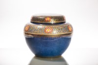 Lot 481 - LARGE WEDGWOOD POWDER BLUE AND GILT LIDDED...